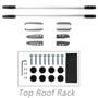 Aluminum Top Roof Rack Side Rails Bar For Toyota RAV4 2013-2017 Silver