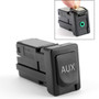 Auxiliary Aux Stereo Adaptor 86190-02010 For Toyota Avalon 07-11 Corolla 09-13 Highlander 10-11 RAV4 09-12 Black