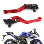 Left&Right Brake Clutch Levers For YAMAHA YZF-R15 2008-2014 Red