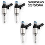 Fuel Injectors 4x For Audi A4 A3 A5 TT VW T5 Eos CC 2.0L Turbo 0261500076 06H906036G Silver