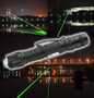 Military 100Miles 532nm Green Laser Pointer Pen Visible Beam + Battery +Star Cap
