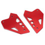 CNC Aluminum FootPeg Footrest Rear set Heel Plates Guard Protector Fit For Kawasaki Z900 ZR900 2017-2020 RED