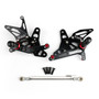 Adjustable CNC Rider Rear Set Rearsets Footrest Foot Rest Pegs Fit For Suzuki SV650 2016-2019 BLK