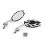 Universal Motorcycle Rearview Mirrors Rear View Mirror 8mm 10mm White