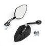 Universal 8mm 10mm Motorcycle Moto Spider Adjusted Rear View Side Mirrors Black