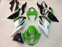 2013-2018 Kawasaki ZX6R 636 Amotopart Fairings Plastics Green White Ninja Racing