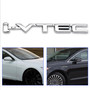 3D Metal i-VTEC Car Trunk Rear Turbo Fender Emblem Badge Decals Stickers Silver