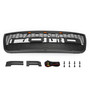 Front Upper Bumper Grille Grill Fit Ford Explorer 2012-2015 With Lights Grey