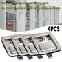 4 pcs Stainless Steel Paddle Latch 5.5"*4.25" & Keys for Tool Box Lock RV Caravan