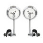4" Short Stem Round Clamp On Universal Mirror Chrome Chopper Scooter Cafe Racer