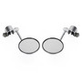 Old style Clamp On 3" Round Chrome Mirrors For Cafe Racer Chopper Bobber