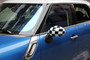 2 Checke Side Mirror Caps Covers for MINI Cooper Hardtop 2014 F55 & 2015 F56