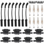 8PCS Square Ignition Coil+Spark Plug+Wires 12611424 For Silverado 1500 Tahoe GMC