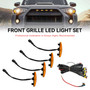 4PCS Plastic Car Grille LED Lights Light Fit Toyota 4Runner 2014-23 TRD Pro