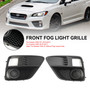2PCS Front Fog Light Cover Bezel Grill Grille Fit Subaru WRX & STi 2015-2017
