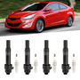 2014-2016 Kia Forte 4x Ignition Coil +Spark Plug UF651 Generic