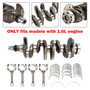 2016 Hyundai Veloster Tech Hatchback 3-Door 1.6L Engine Crankshaft Con Rods & Bearing Set 23041-2B620, 23410-2B600 23510-2B010,231102B610, 603N6-2BU00,Generic