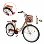 2-6 Arrival 26" 7 Speed Vintage Bike Spoke Wheel Cruiser For Women and man Bicycle Girls City Bike Cream