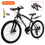 26 inch 27 speed double disc brake Suspension Fork mountain bike MTB Powder coated bicycle For adult With Cup holder Fender Black