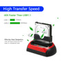 USB 2.0 to IDE/SATA External Hard Drive Docking Station 2 Bay 2.5" 3.5" HDD US