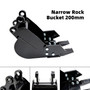 Mini Excavator Attachment Narrow Rock Bucket 200mm Trenching Buckets 2-Teeth