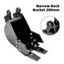 Mini Excavator Attachment Narrow Rock Bucket 200mm Trenching Buckets 2-Teeth
