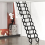 13 Steps Electirc Acctic Ladder Aluminum Folding 11.8FT Remote For Loft Home