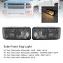 2007-2013 Chevy Silverado Pair Front Fog Light Lamps With Bulbs Smoked Lens Generic