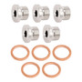 5 Pack 304 Stainless Steel M18 x 1.5mm Inner Hex Head Sensor blanking Plug Cap