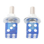 2x Custom DICE License Plate Bolt Screw Blue Plastic Motorcycle Chopper Bobber Blue