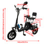 3 Wheel Electric Motorized Folding Tricycle E-Bike 48V 350W