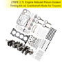 2010 TOYOTA 4RUNNER 2.7L 2TRFE 2.7L Engine Rebuild Piston Gasket Timing Kit w/ Crankshaft Rods Generic