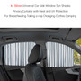 4 PCS Universal Car Side Window Sun Shades Silver For Breast feeding Taking a nap