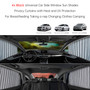 4 PCS Universal Car Side Window Sun Shades Silver For Breast feeding Taking a nap