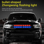 6Pcs Front Grille LED Flashing Lighting Bullet Head Appearance For Universal Car