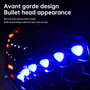 16Pcs Front Grille LED Flashing Lighting Bullet Head Appearance For Universal Car
