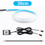 Ultra Thin Car LED Headlight Daytime Running Iridescent Light Eyebrow Strip With APP Controller 30cm