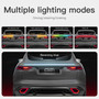 Car Tail Streamer Lamp Carbon Fiber LED Light Rear Wing Spoiler Lip Brake Trunk Multicolour 1.3M