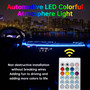 Central Control Ambient Interior Colorful LED Flowing Decorative Light 110cm+35cm