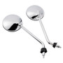 Chrome Rearview Mirror Set For Vespa LX 50 2T/4T & LX 125 & LX 150 2005-2013