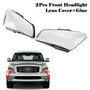 2011-2014 INFINITI QX56/QX80 2Pcs Front Headlight Lens Cover+Glue Clear Generic
