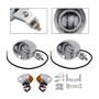 Motorcycle Beam Headlight Fog Lamp Custom Chrome #D18 For Racer Bobber Chopper