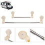 RV Shower Corner Storage Bar  Adjustable Stainless Steel Rod For Corner Shelves in Camper, Length 11.8-23.6 inches RV Bathroom Organization 2 Pack