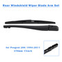 2006-2012 Peugeot 207 Hatchback Rear Windshield Wiper Blade Arm Set Black Generic