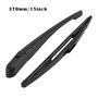 2006-2012 Peugeot 207 Hatchback Rear Windshield Wiper Blade Arm Set Black Generic