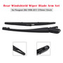 2012-2014 Peugeot 207+ Hatchback Rear Windshield Wiper Blade Arm Set Black Generic