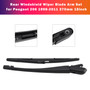 2012-2014 Peugeot 207+ Hatchback Rear Windshield Wiper Blade Arm Set Black Generic
