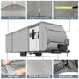 5 Layers Camper Cover 27'-30' Travel Trailer RV Cover Windproof Extra Thick with Adhesive Repair Patches