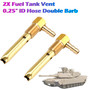 2x 1/4" ID Hose Fuel Tank Vent 1/4"-18NPTF Thread For Both small and large tanks