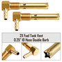 2x 1/4" ID Hose Fuel Tank Vent 1/4"-18NPTF Thread For Both small and large tanks